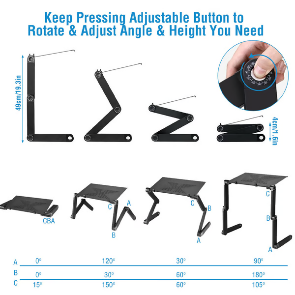 FlexStand – 360° Adjustable Ergonomic Laptop Stand (7–21")