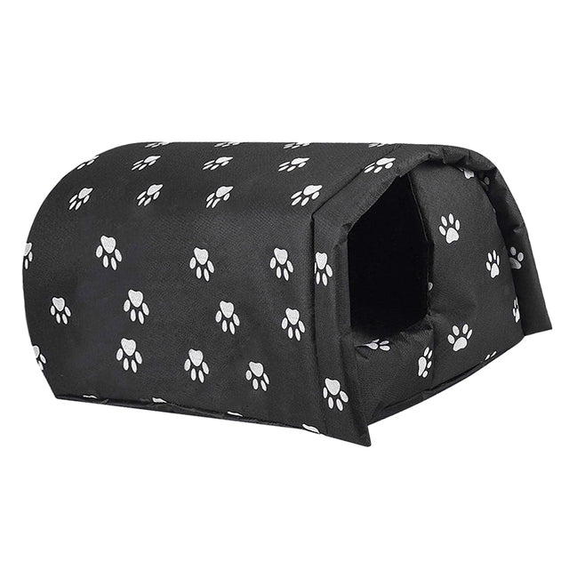 FrostHaven™ Insulated Outdoor Cat House – Waterproof & Thick Fleece Lined