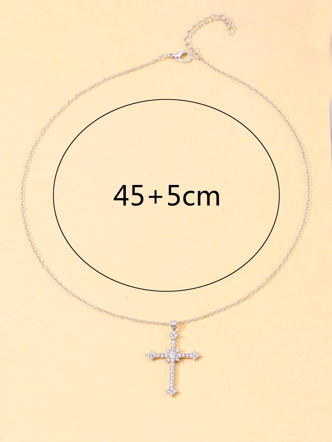 Luxury Zircon Crystal Cross Necklace