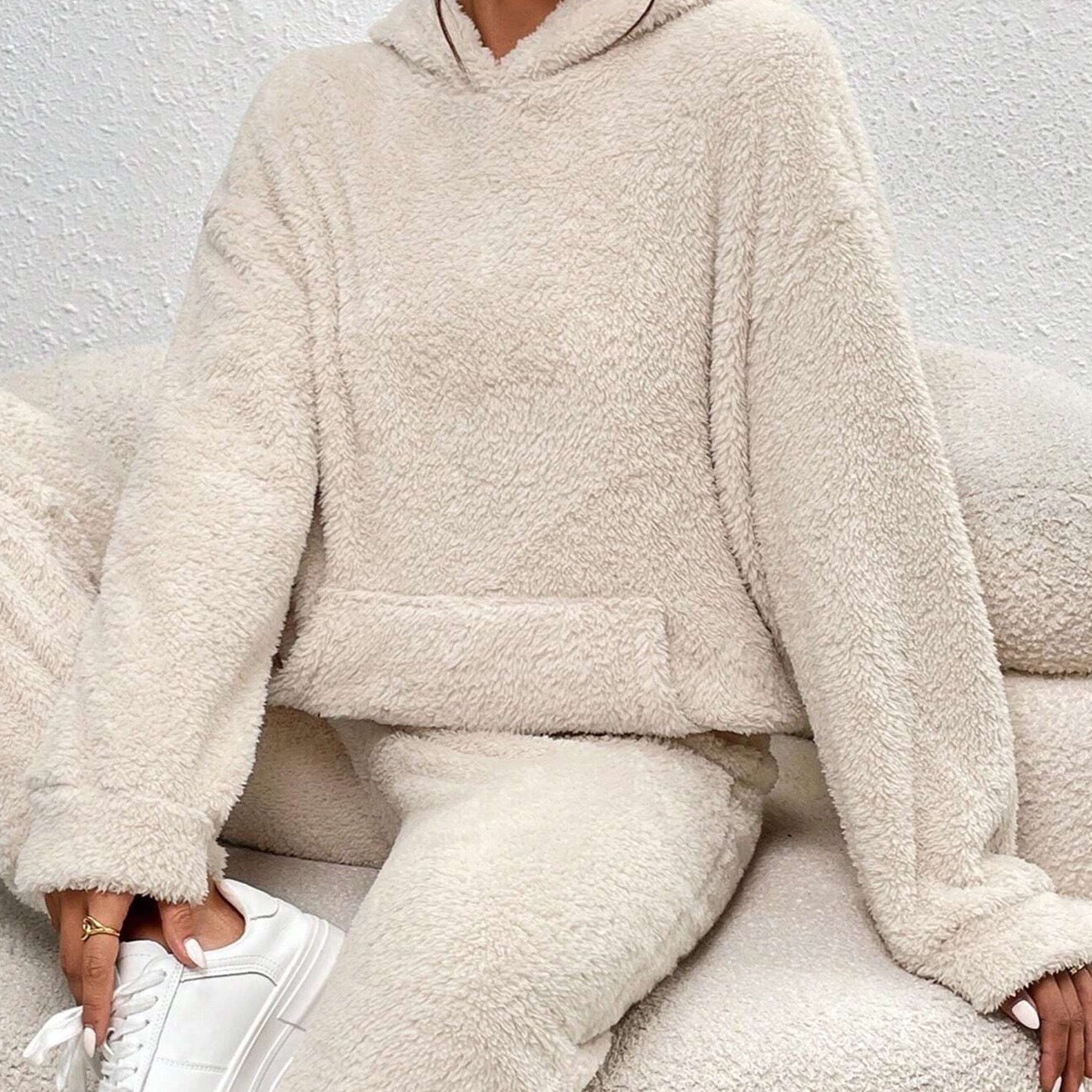 Lana Ultra-Comfort Teddy Lounge Set with Hood
