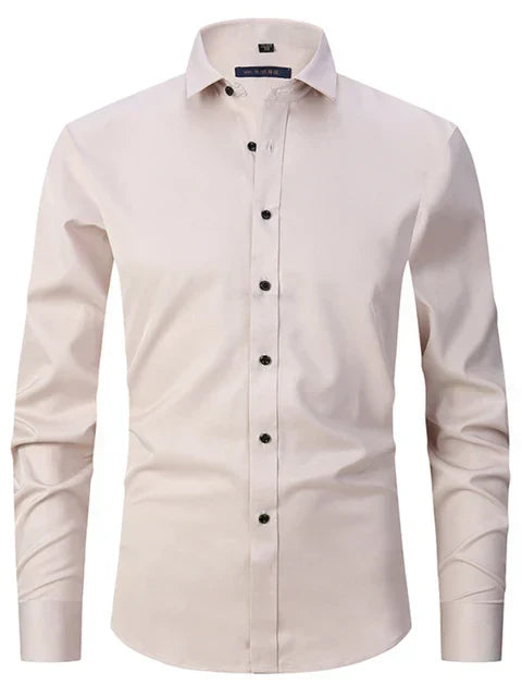 Wrinkle-Free Stretch Men’s Shirt | Slim Fit Comfortable Business Shirt – Noah