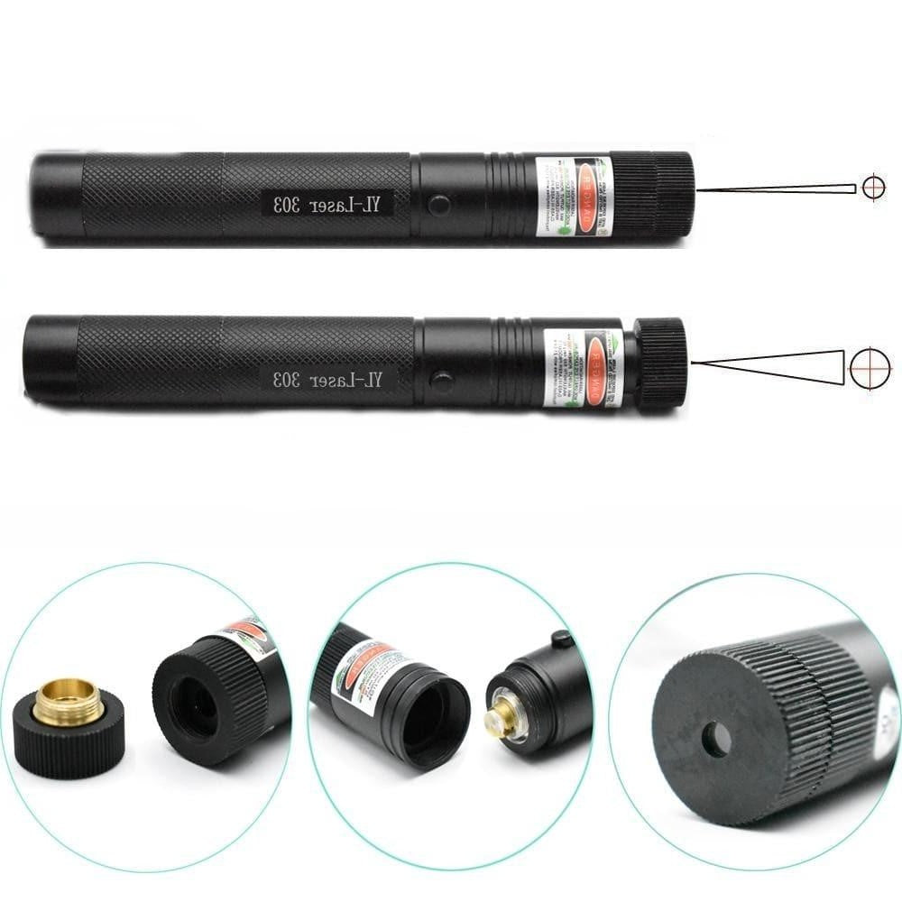 Adjustable Focus Laser Pointer with Safety Lock
