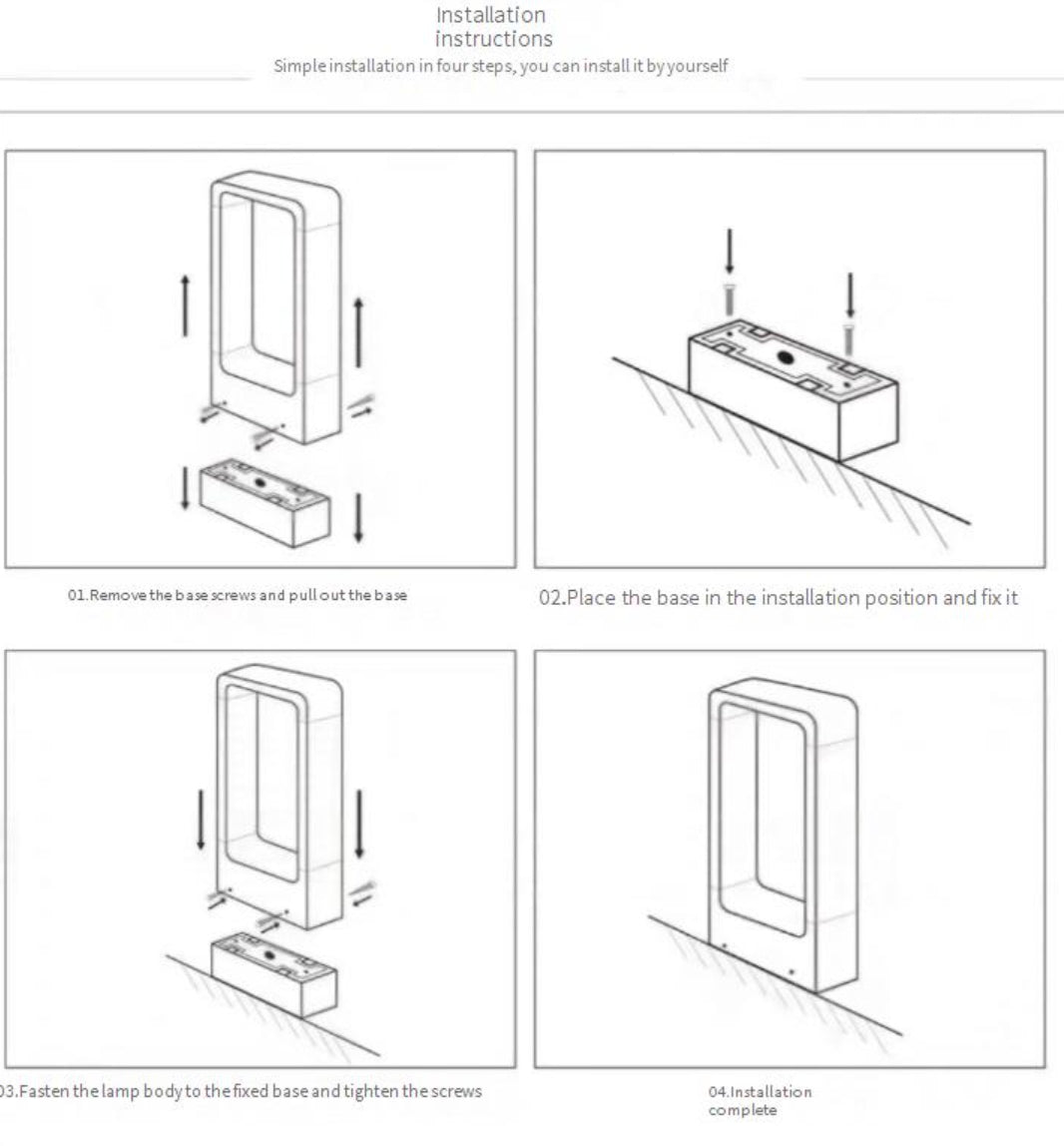 Modern Aluminum LED Bollard Light – IP65 Outdoor Garden Pathway Lamp