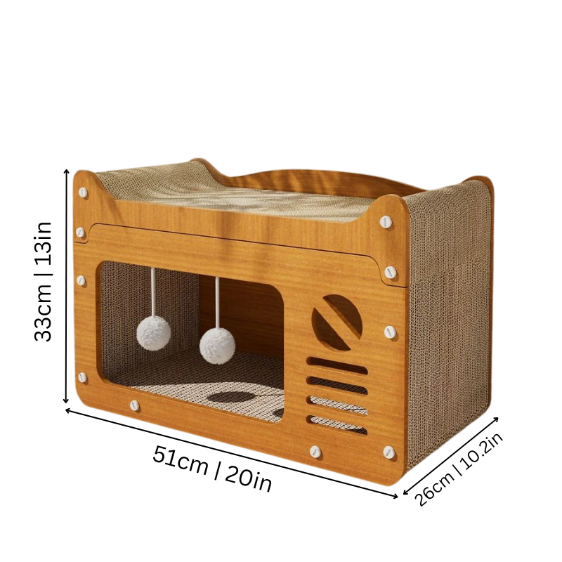 ScratchHouse™ Luxury Multi-Level Cat Scratcher & Hideout