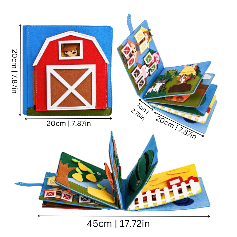 FarmPlay Sensory Fabric Activity Book for Toddlers