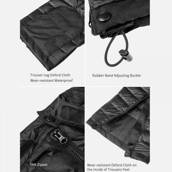 Outdoor Thermal Goose Down Pants – Full-Zip Insulated Winter Trousers