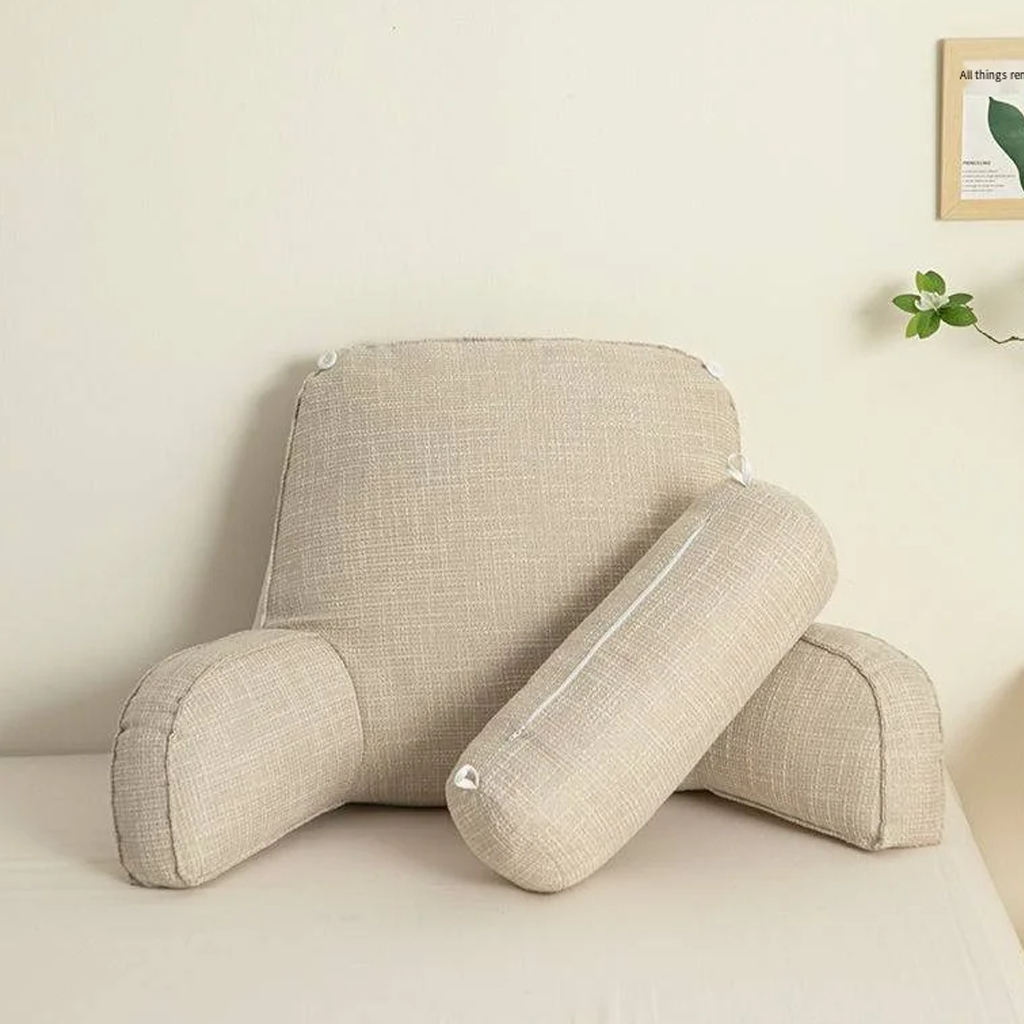 ComfortNest™ Deluxe Backrest Pillow with Arms & Adjustable Headrest