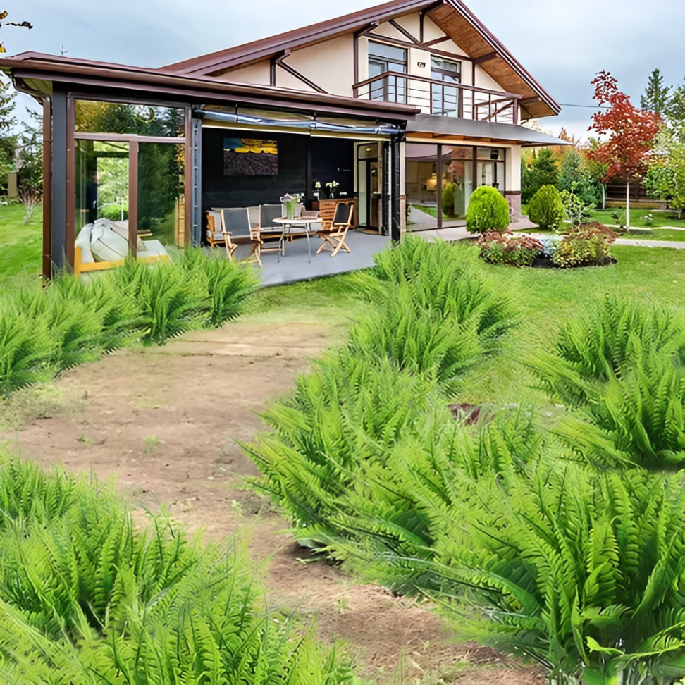 UV-Resistant Artificial Boston Fern Plant – Indoor & Outdoor Decorative Greenery