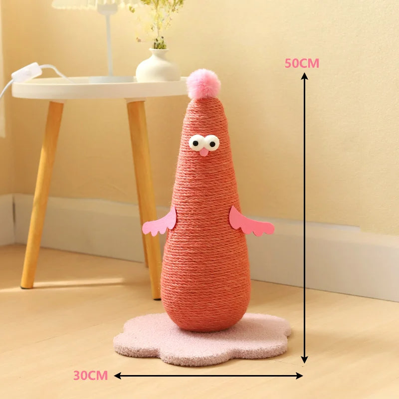 CluckScratch – Sisal Cat Scratching Post with Playful Chicken Design