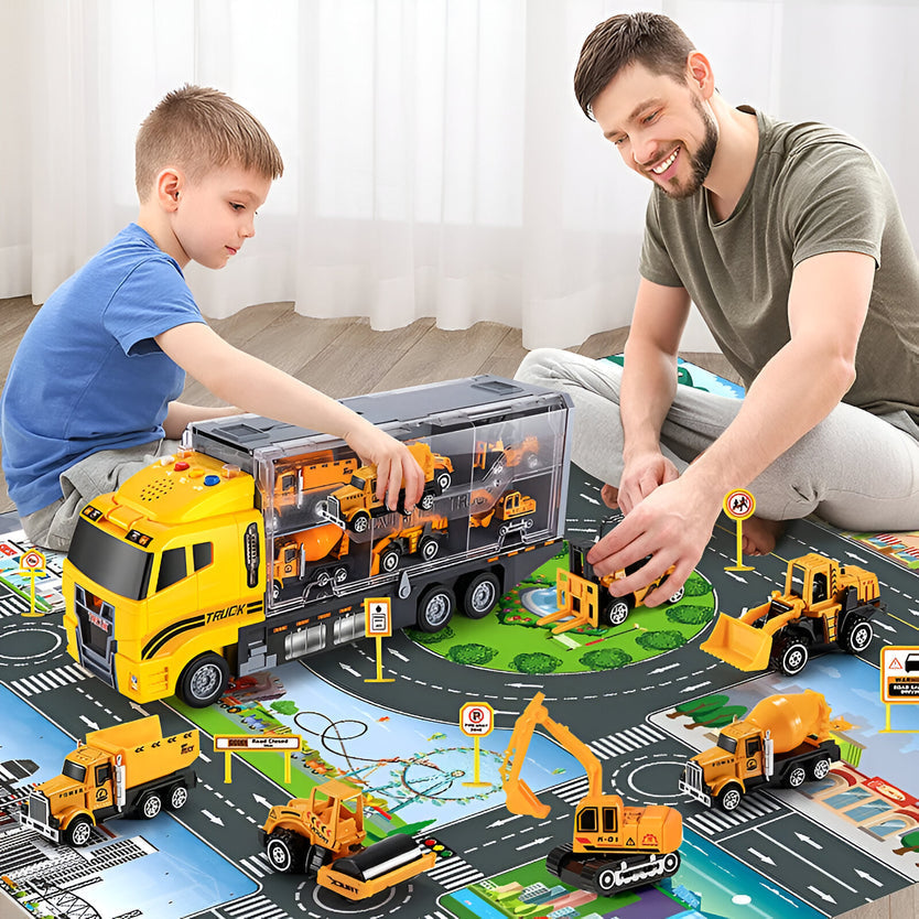 Construction Vehicle Toy Playset for Kids