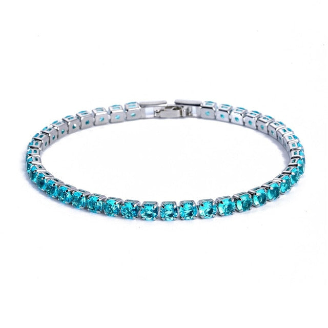 Luxe Tennis Chain Bracelet | Zirconia Link Bracelet (Unisex)