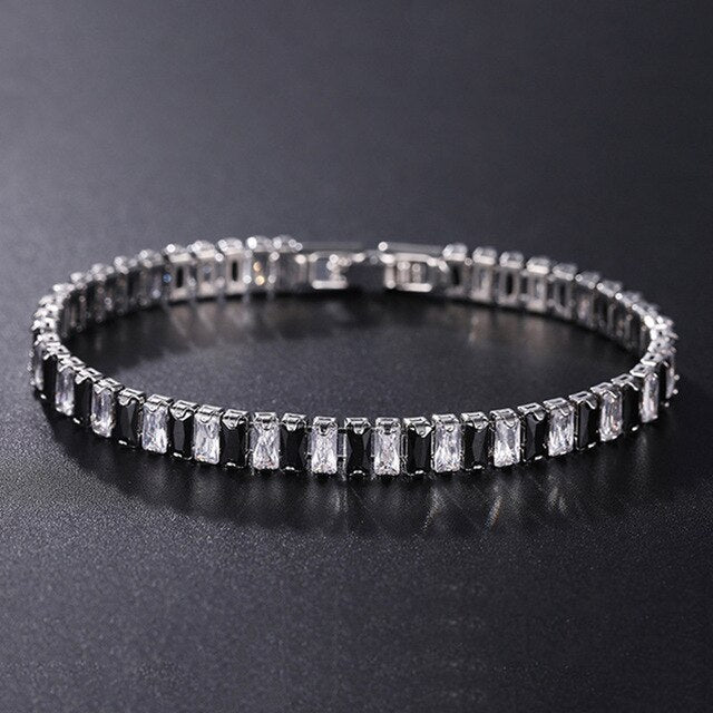 Luxe Tennis Chain Bracelet | Zirconia Link Bracelet (Unisex)