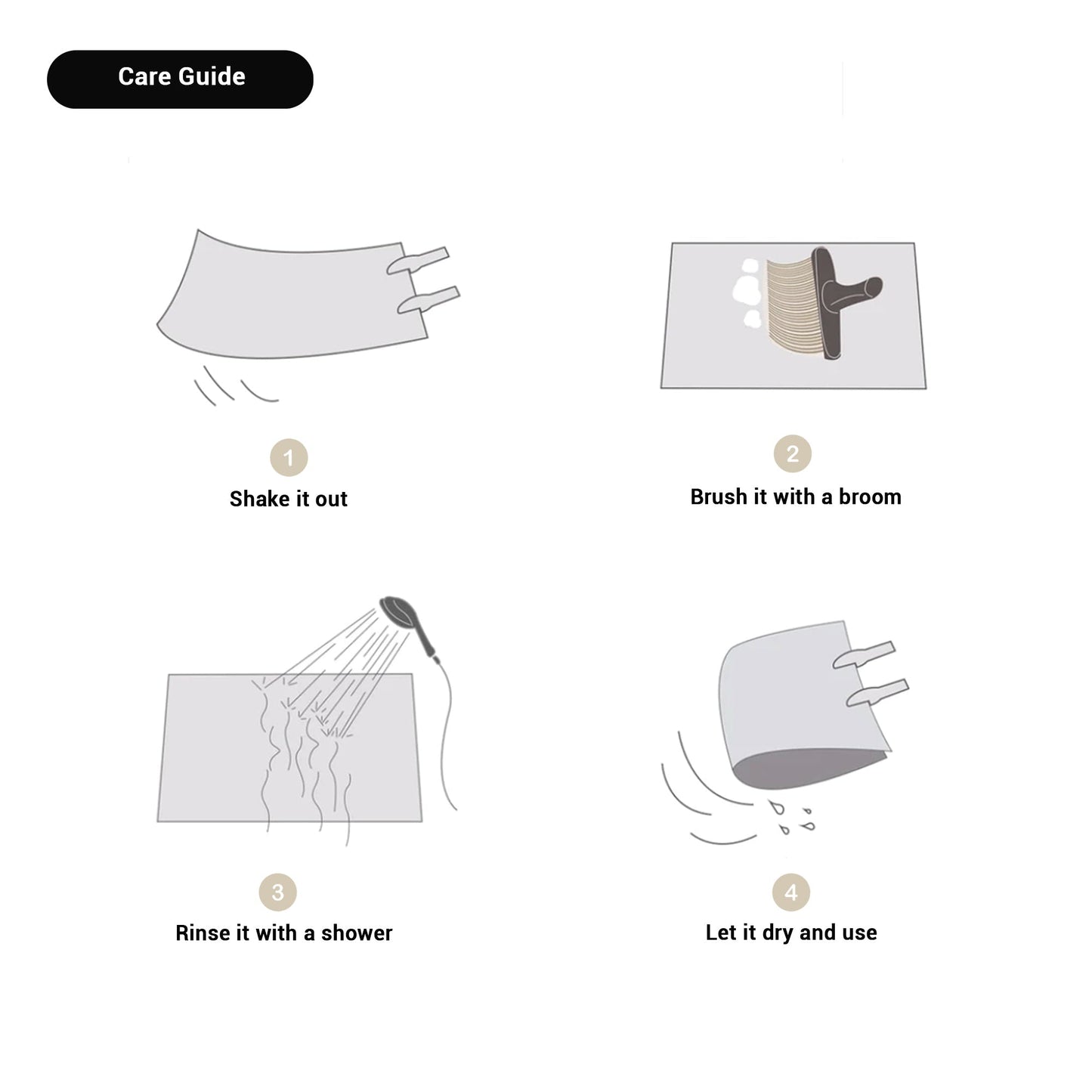 NordicFlow – Luxe Handmade Bath Mat with Abstract Design for Stylish Bathrooms