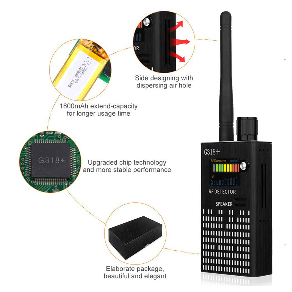 Portable RF Signal Detector Hidden Camera and GPS Finder