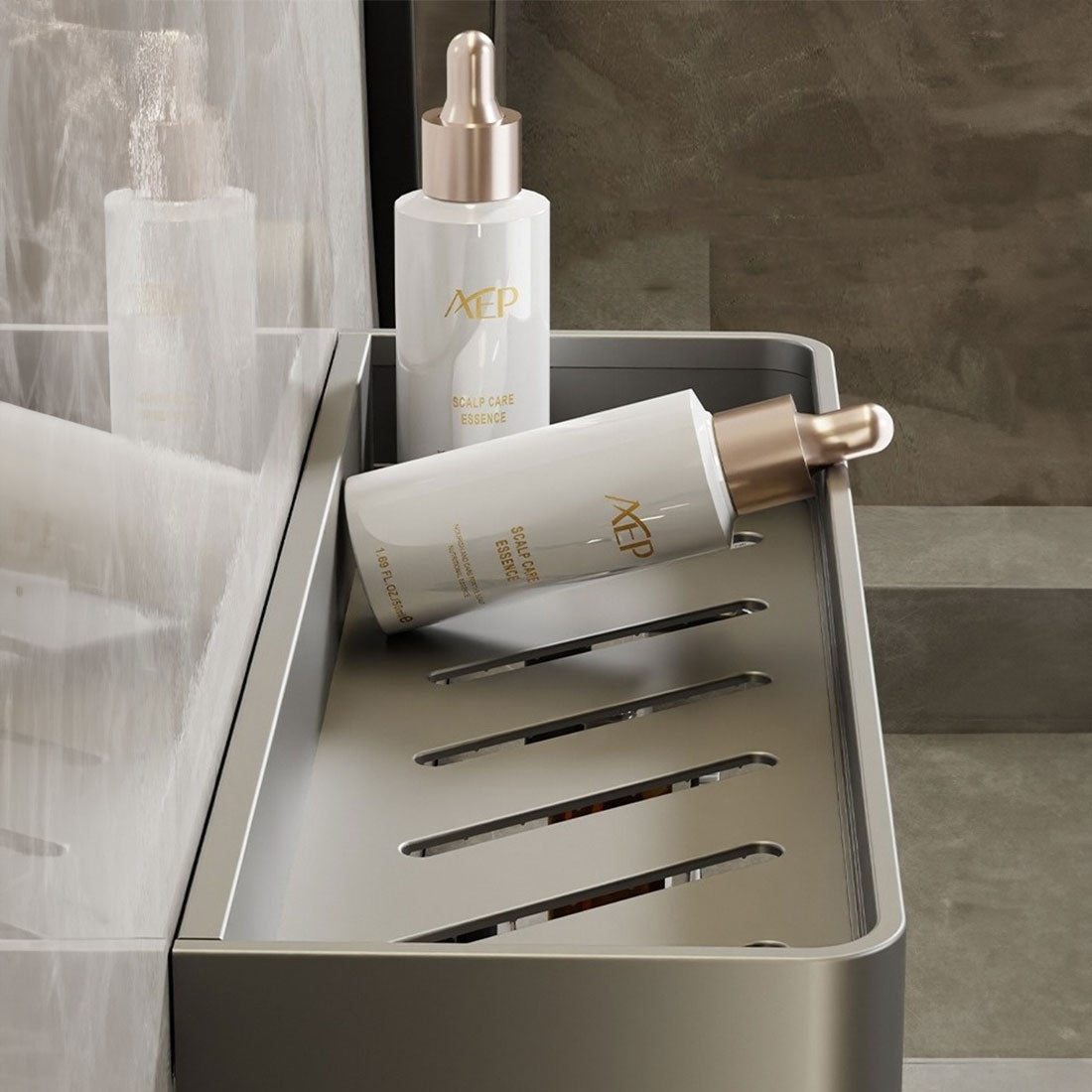 AquaShelf – Elegant Wall Shelf for an Organized Bathroom Interior