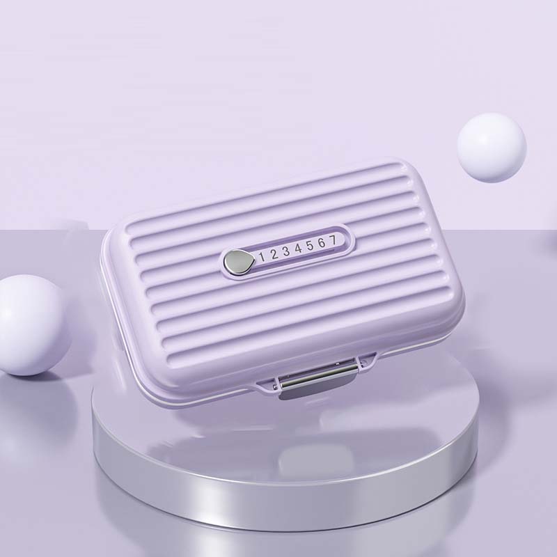 Portable 7-Compartment Travel Pill Organizer Box