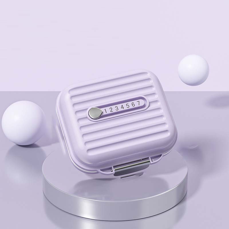 Portable 7-Compartment Travel Pill Organizer Box