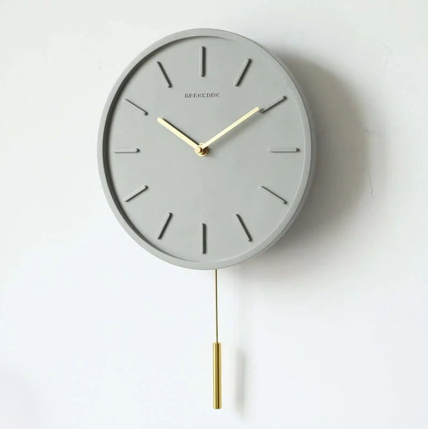 PendulumCraft - Scandinavian Cement Wall Clock