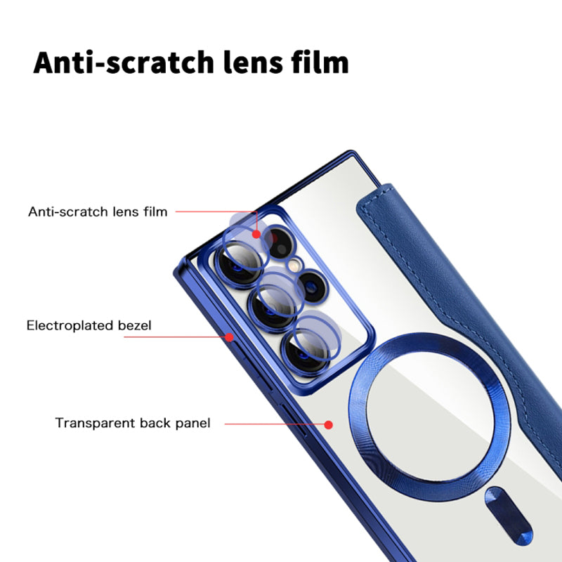 Magnetic Leather Flip Wallet Phone Case for Samsung