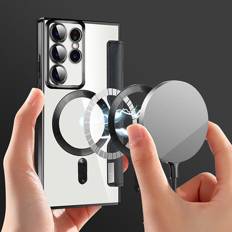 Magnetic Leather Flip Wallet Phone Case for Samsung