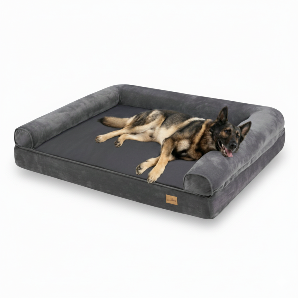 XL Orthopedic Dog Bed™ – Waterproof Sofa-Style Bolster Bed with Washable Cover