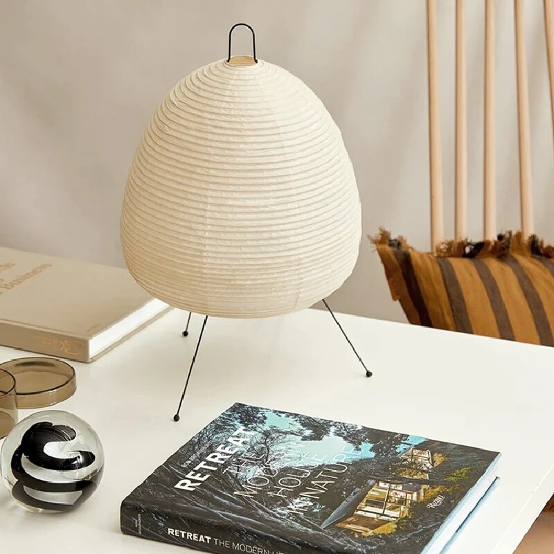 Japanese Rice Paper Table Lamp Soft Ambient Lighting