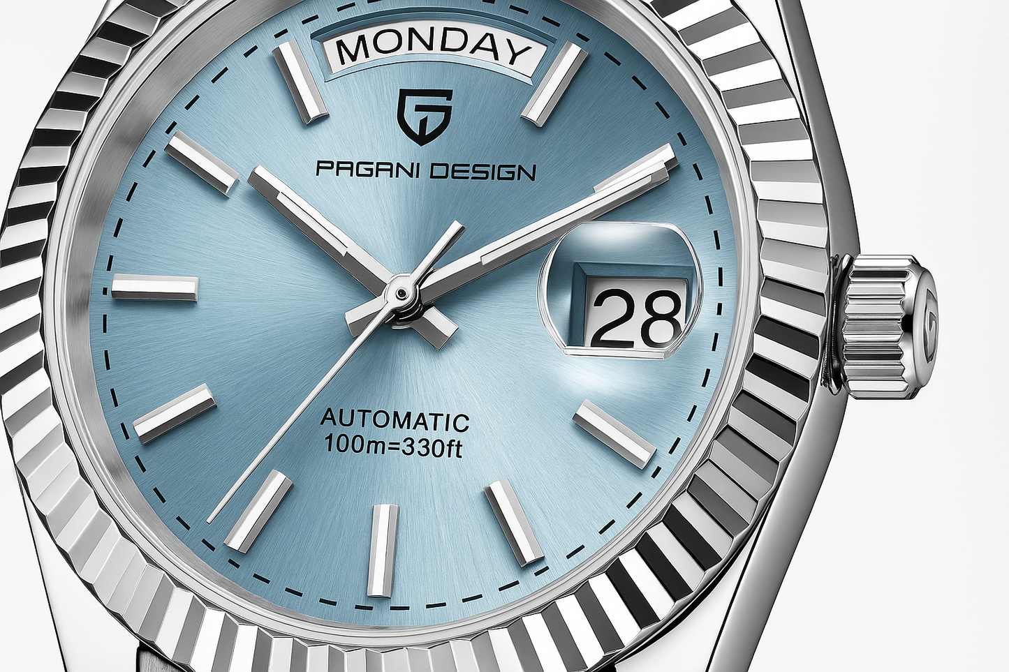 Men’s Luxury Automatic Watch – Stainless Steel with Calendar Function