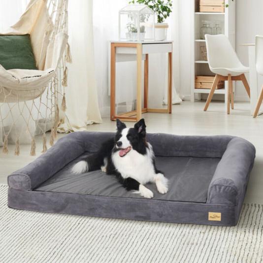 XL Orthopedic Dog Bed™ – Waterproof Sofa-Style Bolster Bed with Washable Cover