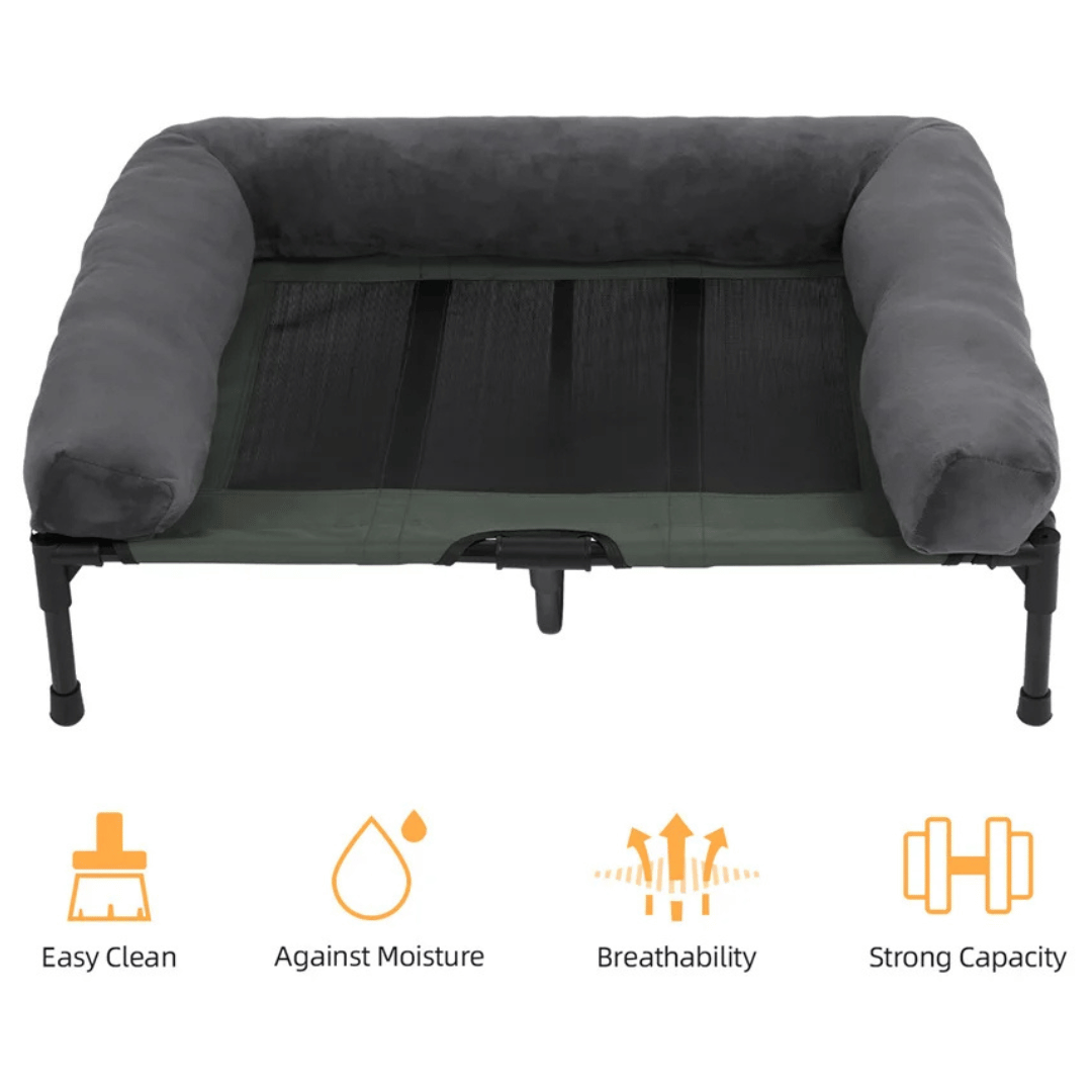 PawRest™ XL Raised Dog Bolster Bed for Large Dogs