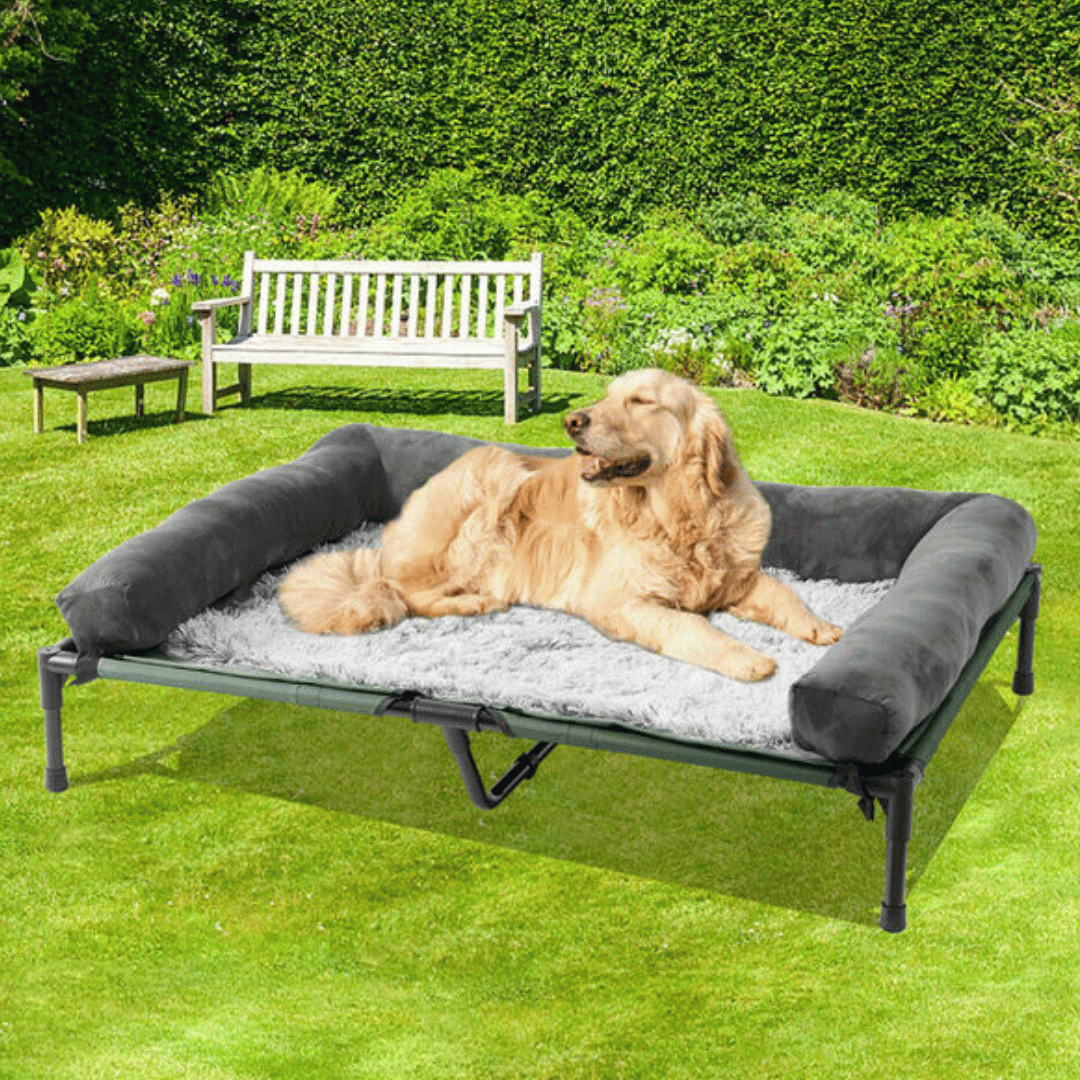 PawRest™ XL Raised Dog Bolster Bed for Large Dogs