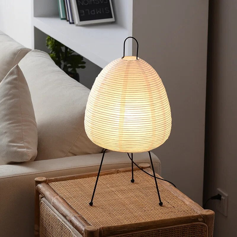 Japanese Rice Paper Table Lamp Soft Ambient Lighting